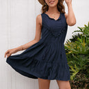 Vestido Verão Margo Sem Mangas Midi Renda