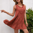 Vestido Verão Margo Sem Mangas Midi Renda