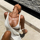 Saída de Praia Vivi com Decote em V de Crochê